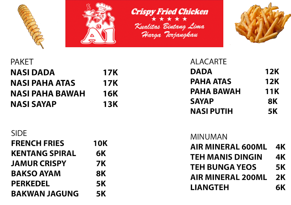 A1 Crispy Fried Chicken Photo Menu 3