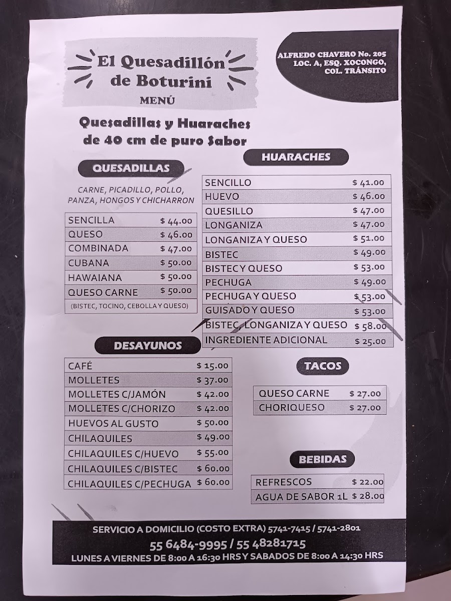 El Quesadillon De Boturini Photo Menu 3