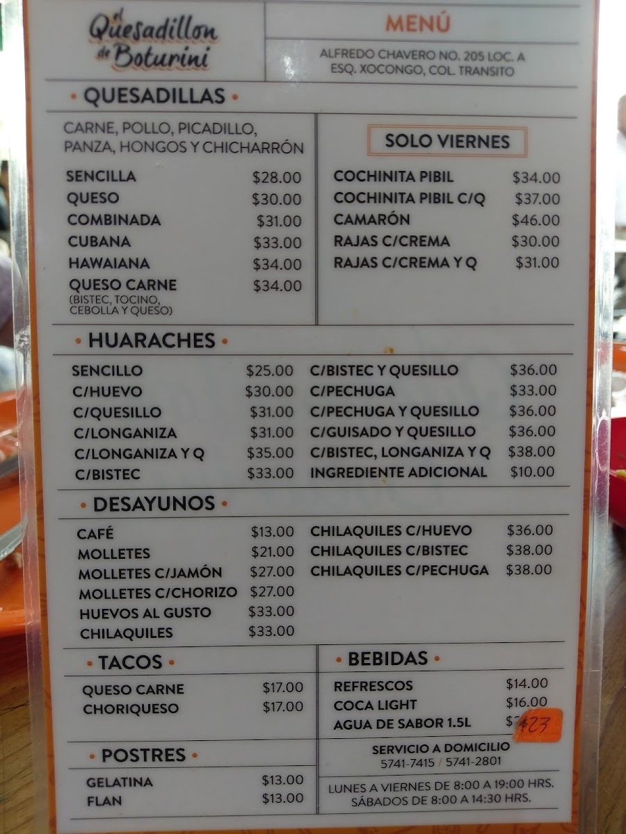 El Quesadillon De Boturini Photo Menu 8
