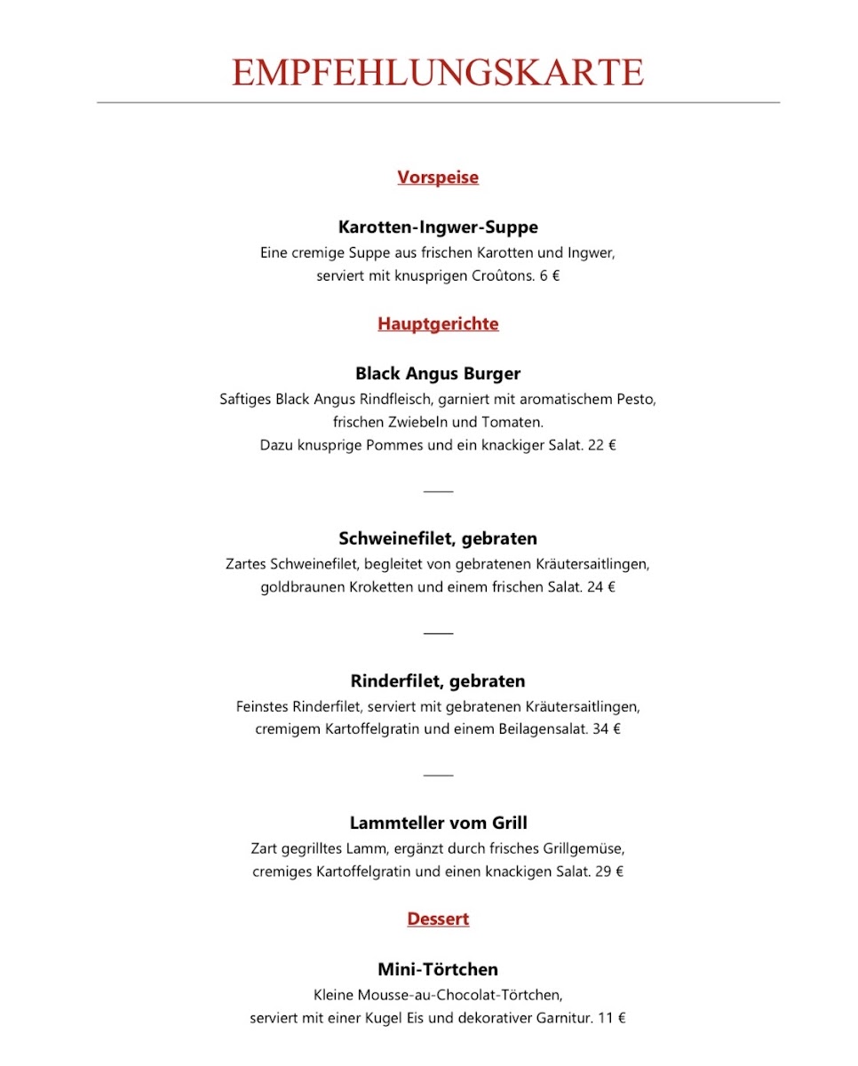 Restaurant 'Zur Stadthalle' Photo Menu 6