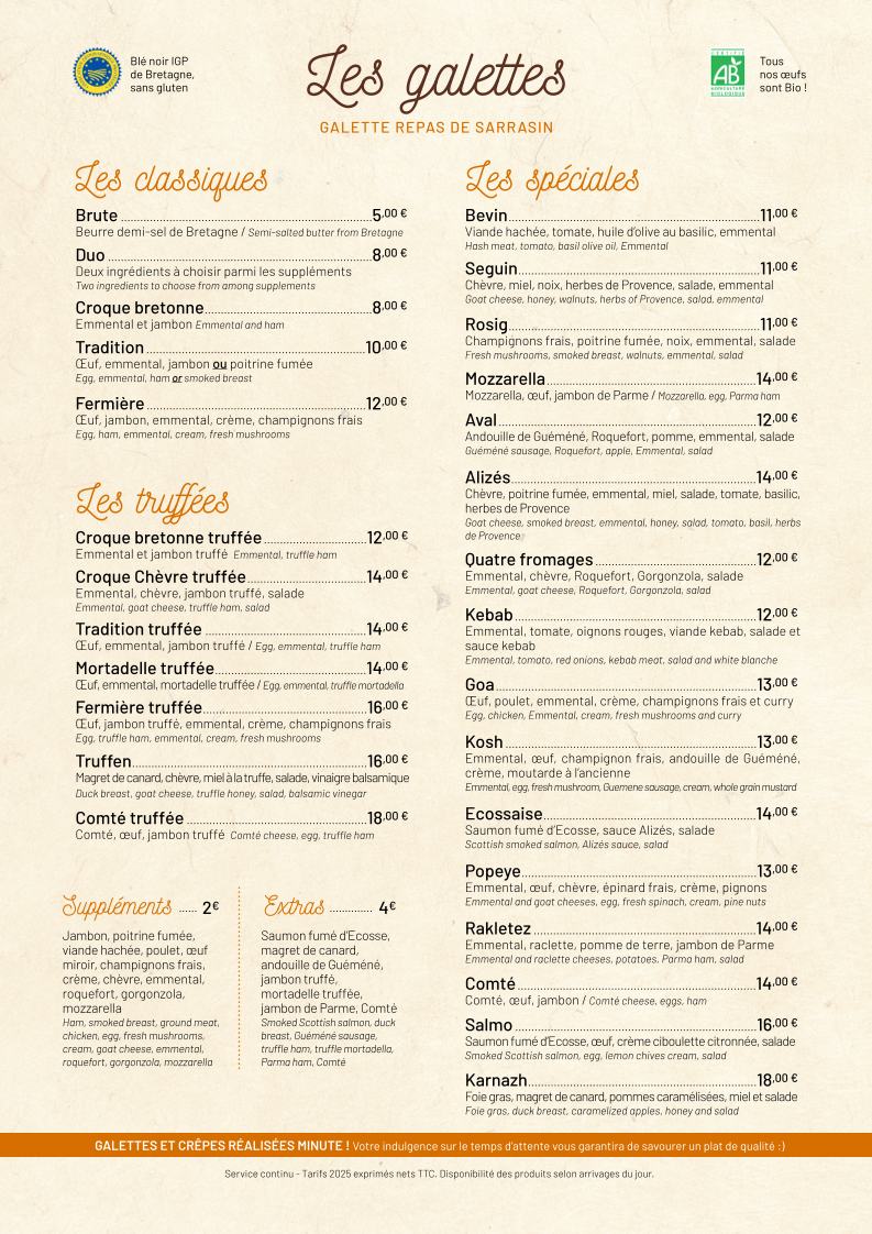 CREPERIE SENEQUIER Photo Menu 1
