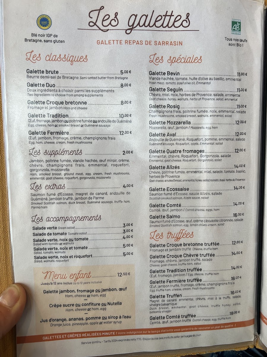 CREPERIE SENEQUIER Photo Menu 10