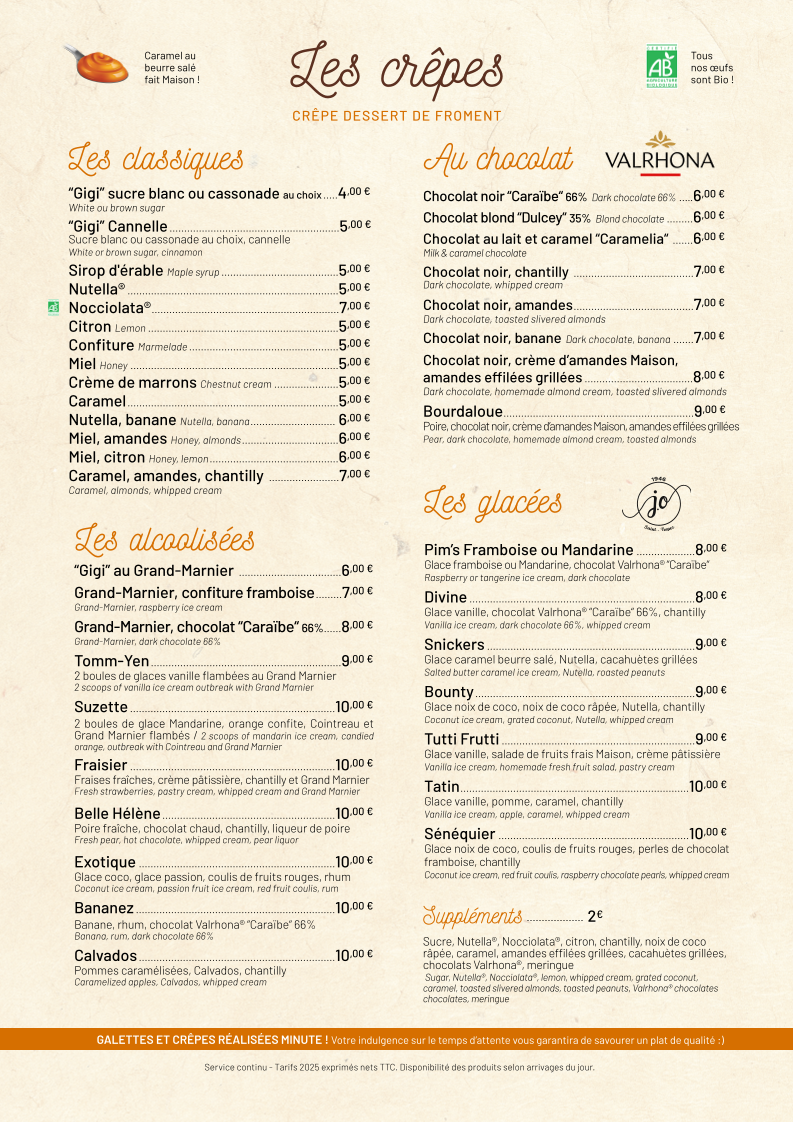 CREPERIE SENEQUIER Photo Menu 2