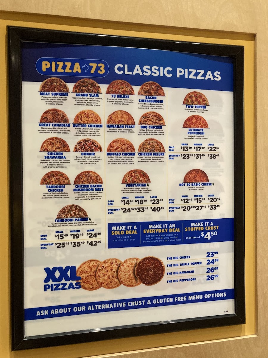 Pizza 73 Photo Menu 1