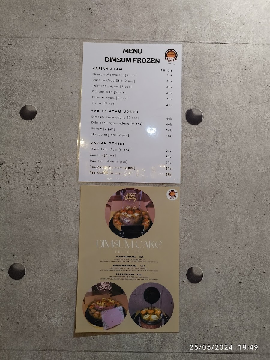 Dimsum Date, PCI Photo Menu 3