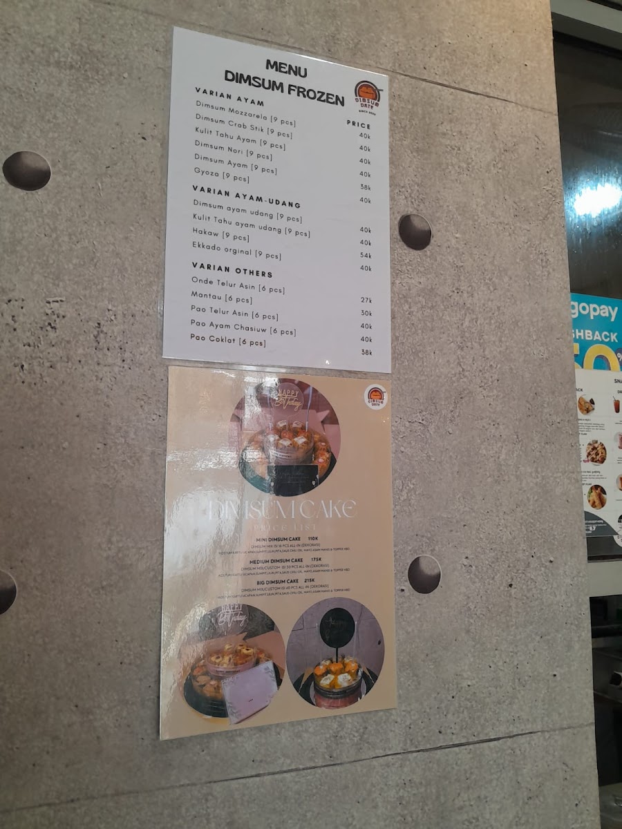 Dimsum Date, PCI Photo Menu 6