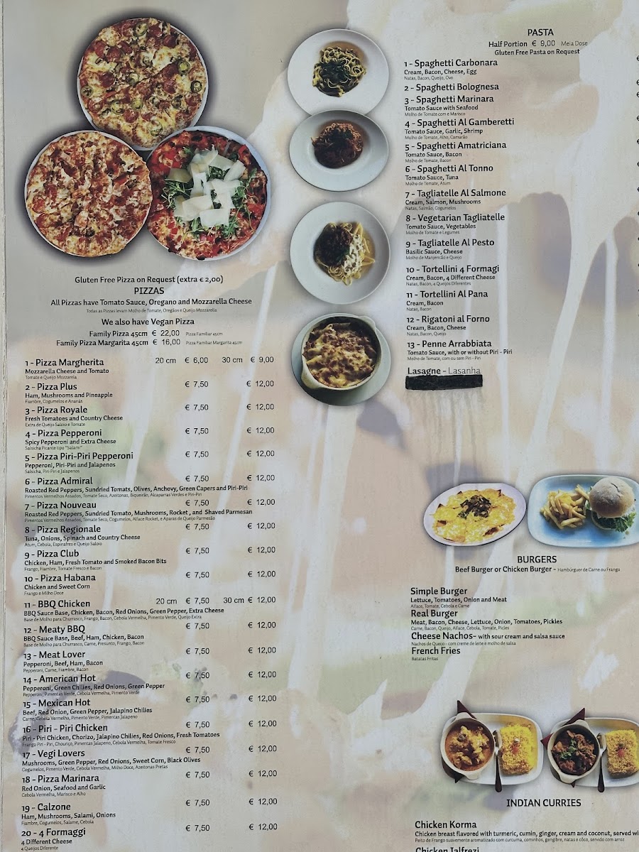 Pizza Real Photo Menu 1
