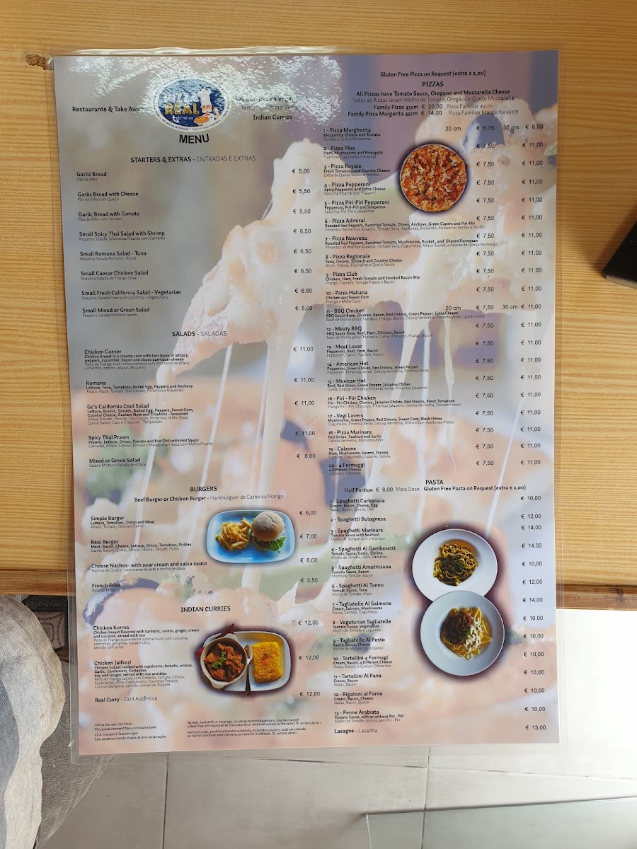 Pizza Real Photo Menu 10