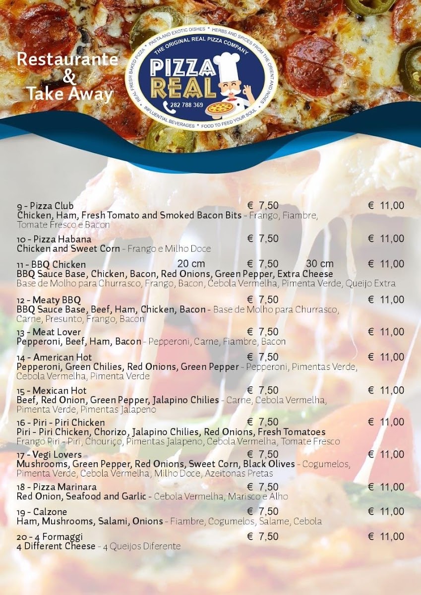Pizza Real Photo Menu 9