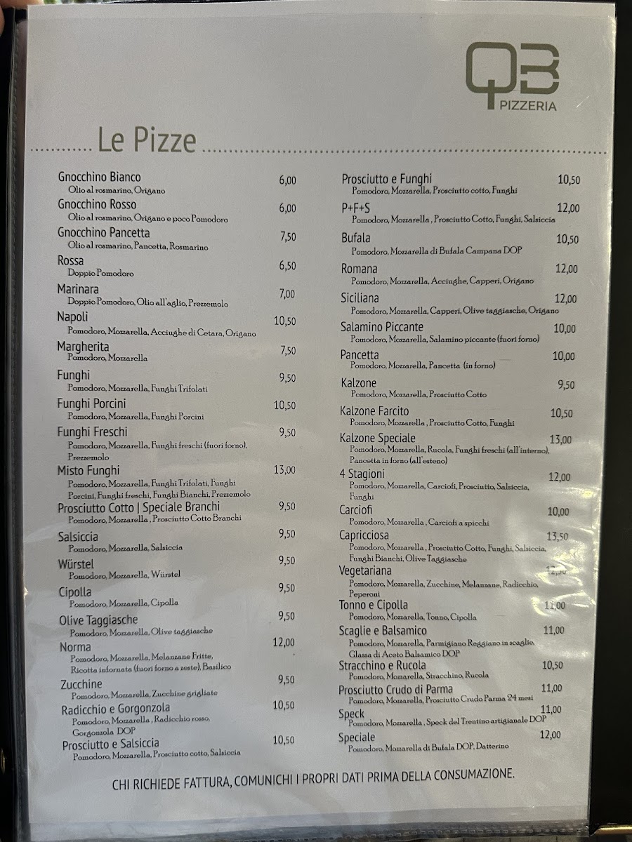 Qb Pizzeria Cucina Photo Menu 2