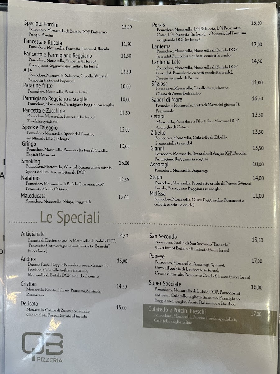 Qb Pizzeria Cucina Photo Menu 5