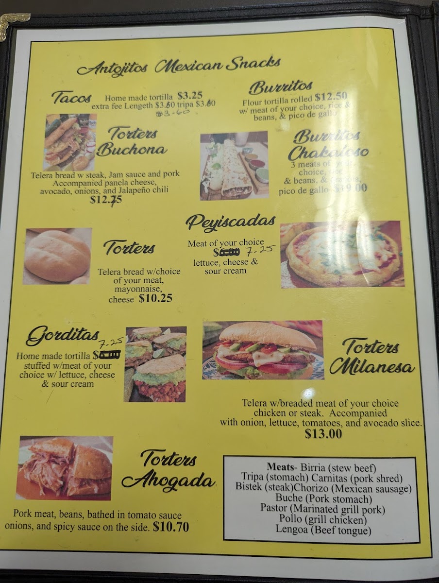 Taqueria la Mexicana Photo Menu 2