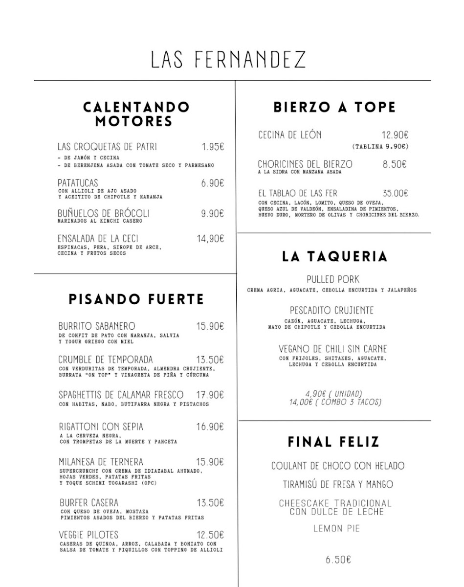 Las Fernández Photo Menu 1