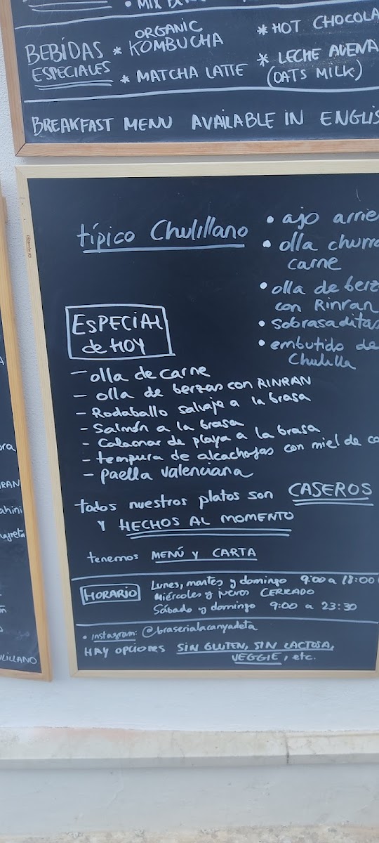 La Cañadeta Photo Menu 5