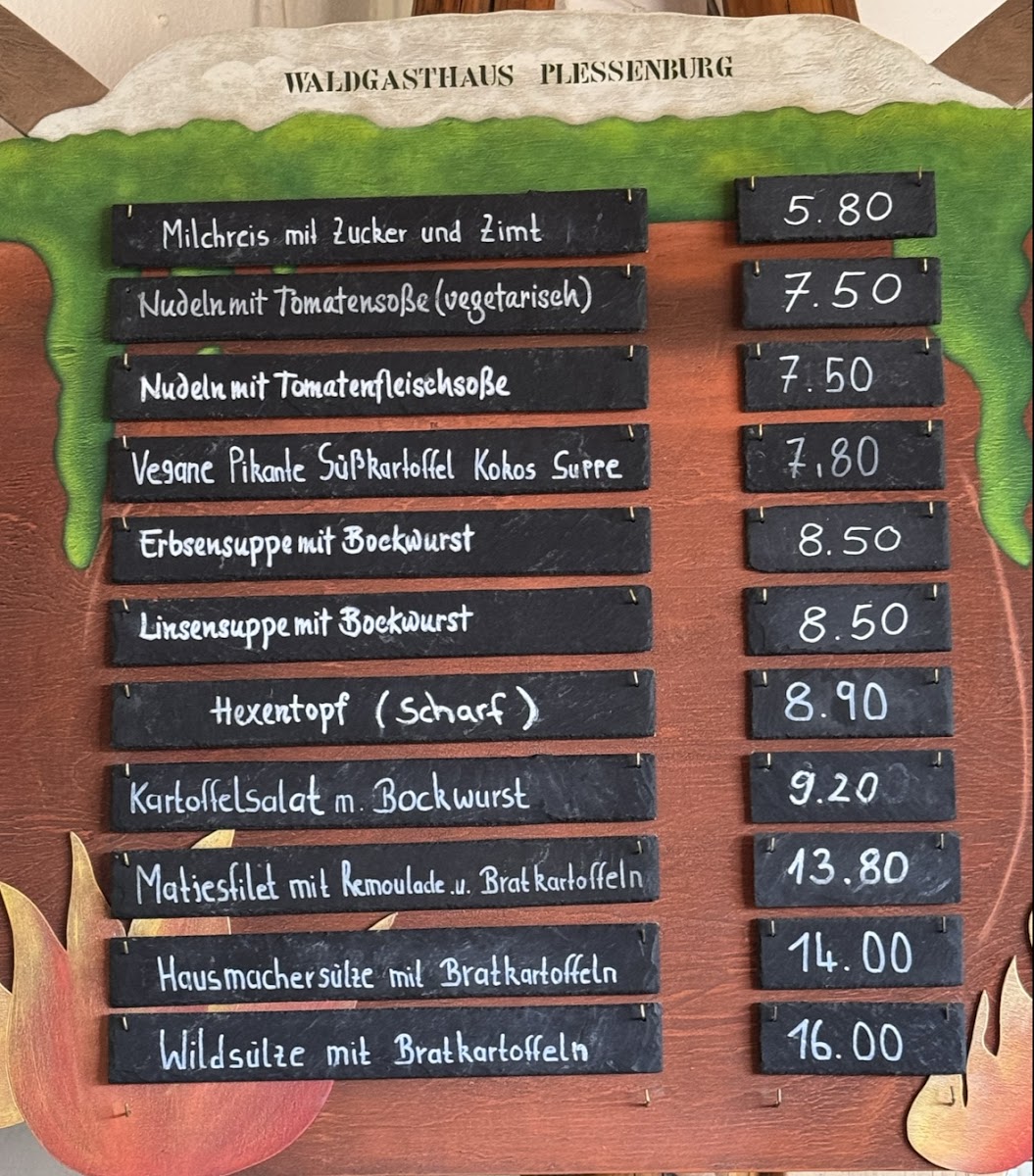 Waldgasthaus Plessenburg Photo Menu 1