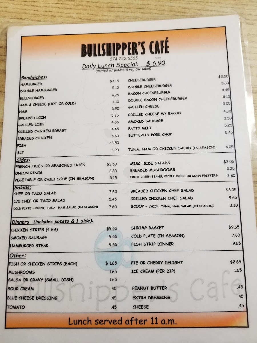 Bullshippers Cafe Photo Menu 10