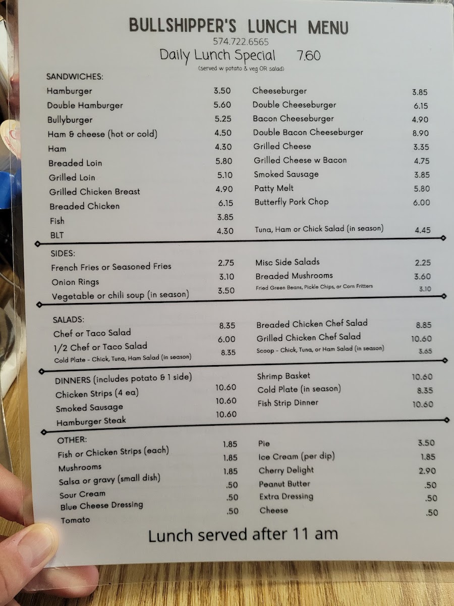 Bullshippers Cafe Photo Menu 4