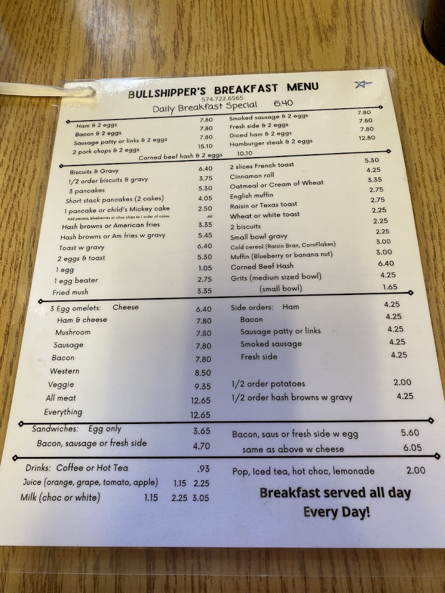 Bullshippers Cafe Photo Menu 5
