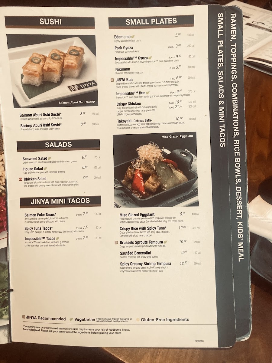 JINYA Ramen Bar - Royal Oak Photo Menu 1