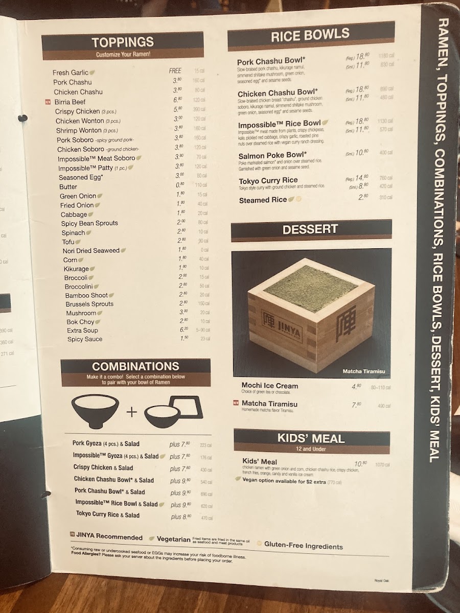 JINYA Ramen Bar - Royal Oak Photo Menu 4