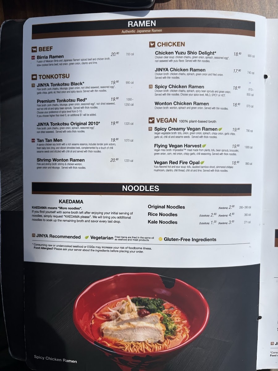 JINYA Ramen Bar - Royal Oak Photo Menu 6