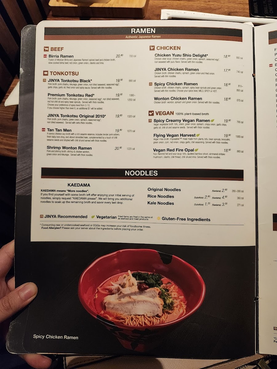 JINYA Ramen Bar - Royal Oak Photo Menu 9