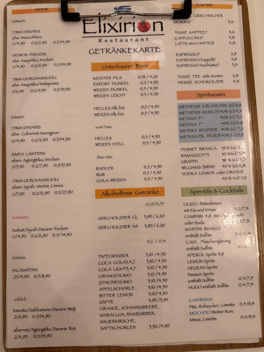 Restaurant Elixirion Photo Menu 3