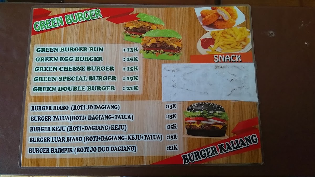 Mansur Hot Burger Gobah Photo Menu 4