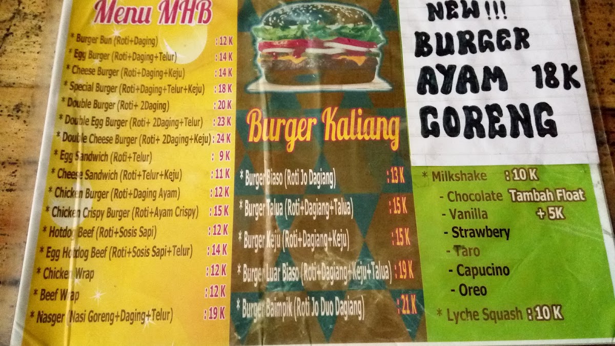 Mansur Hot Burger Gobah Photo Menu 5