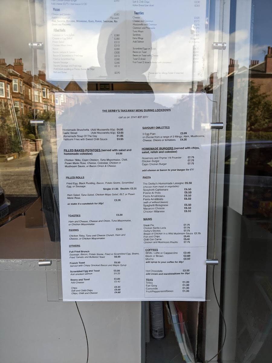 The Derby Cafe Photo Menu 2