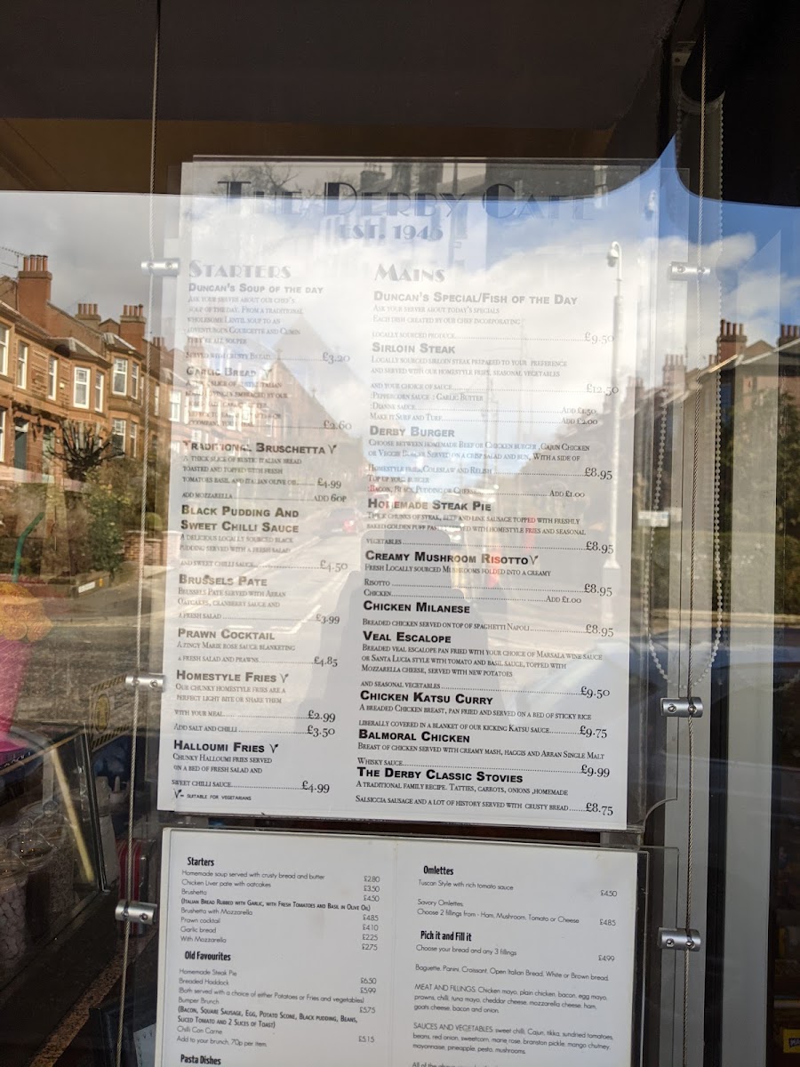 The Derby Cafe Photo Menu 3