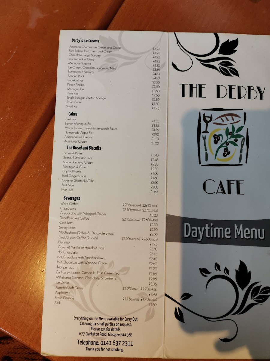 The Derby Cafe Photo Menu 4