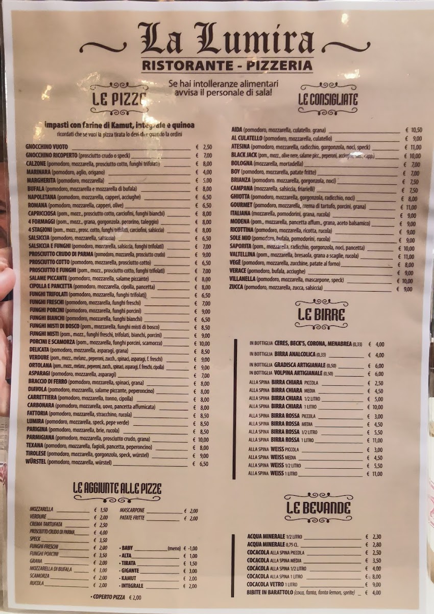 Ristorante La Lumira Photo Menu 1