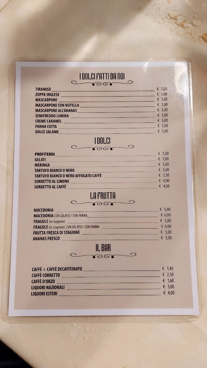 Ristorante La Lumira Photo Menu 5
