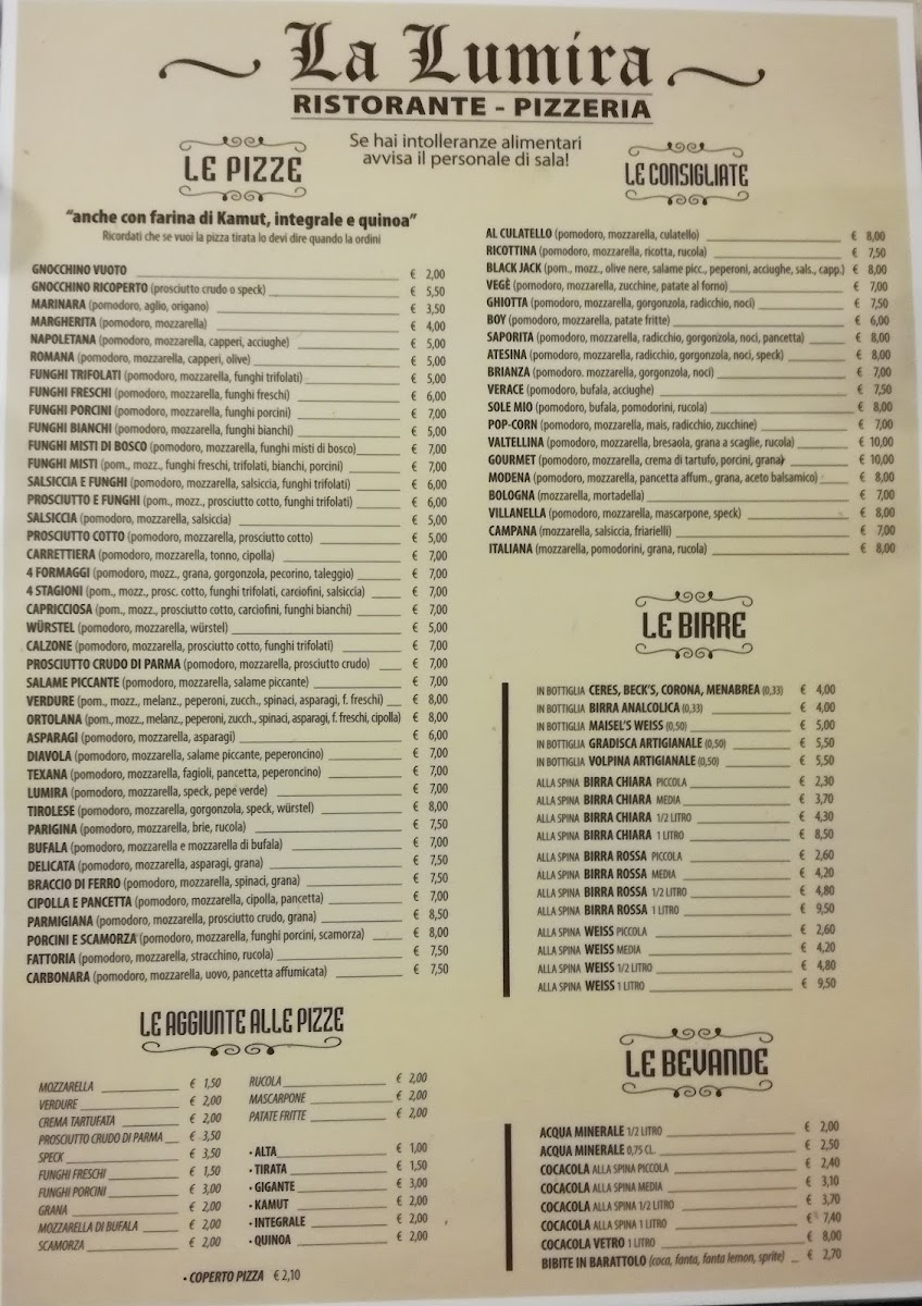 Ristorante La Lumira Photo Menu 8