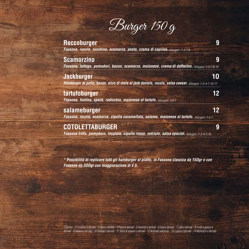 Fassoneria Recco Photo Menu 2