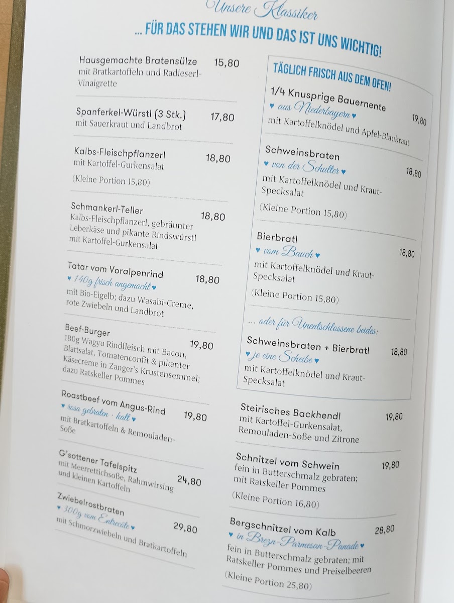 Ratskeller Schliersee Photo Menu 6