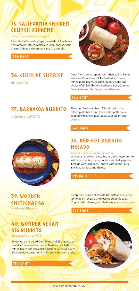 Sunrise Tacos Samui Photo Menu 7