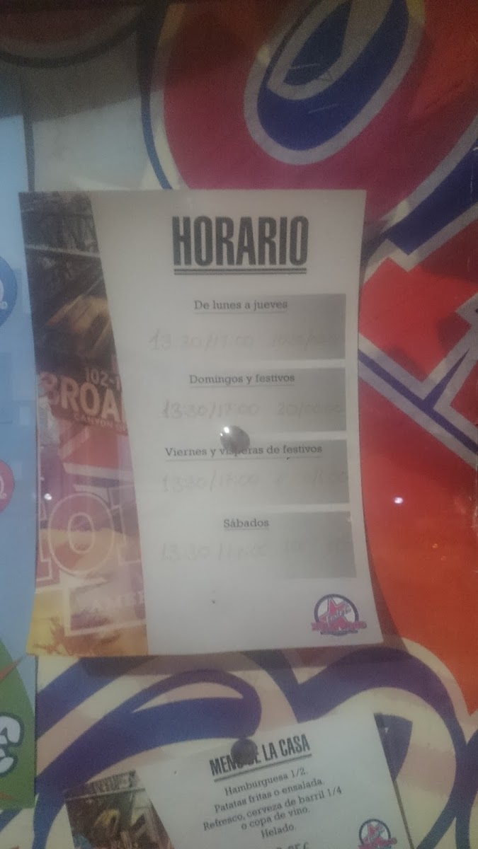 Foster's Hollywood Photo Menu 1