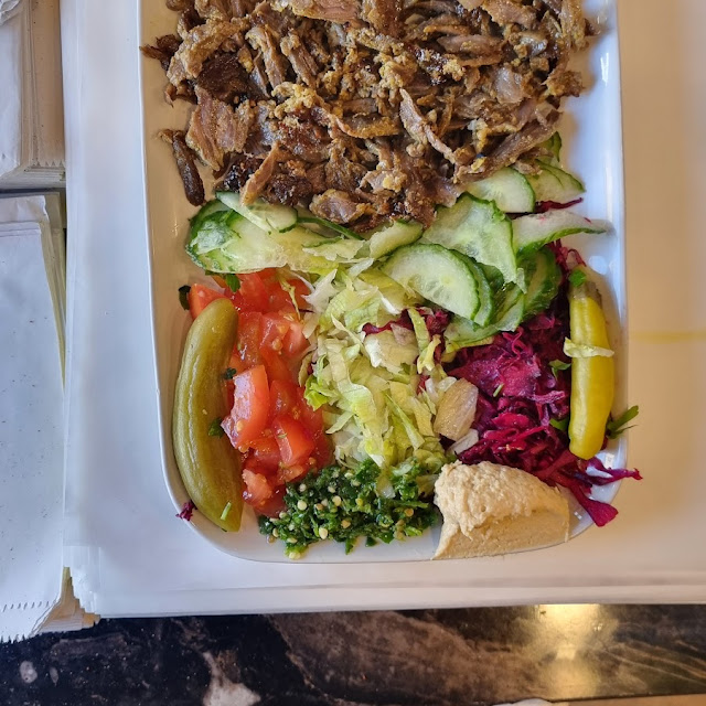 Chicken Shawarma with Chips and Salad