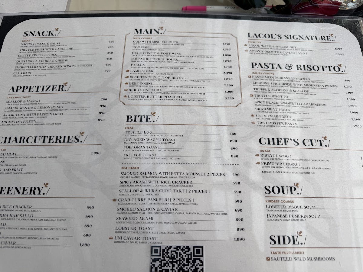 Lacol Bangkok Photo Menu 2