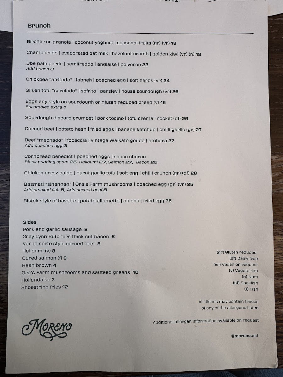 Moreno cafe and bakery Photo Menu 1