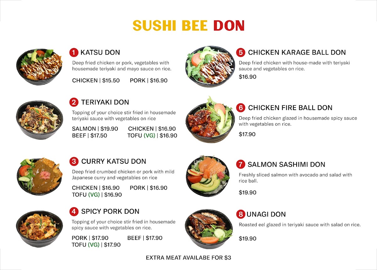 Sushi Bee Photo Menu 2