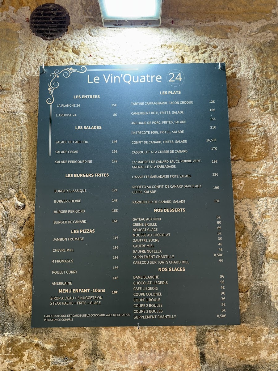 Le vin quatre Photo Menu 1