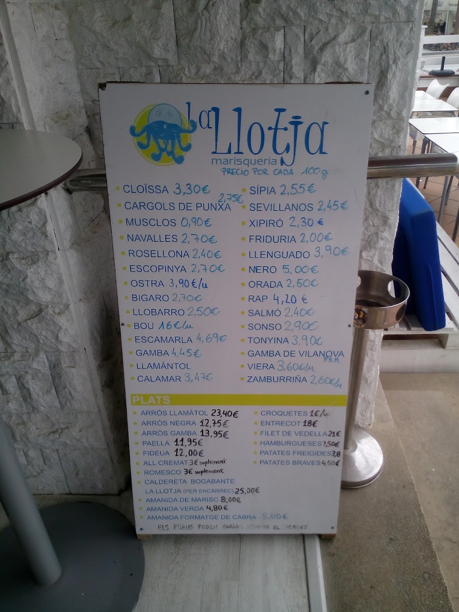 La Llotja Marisqueria Photo Menu 10