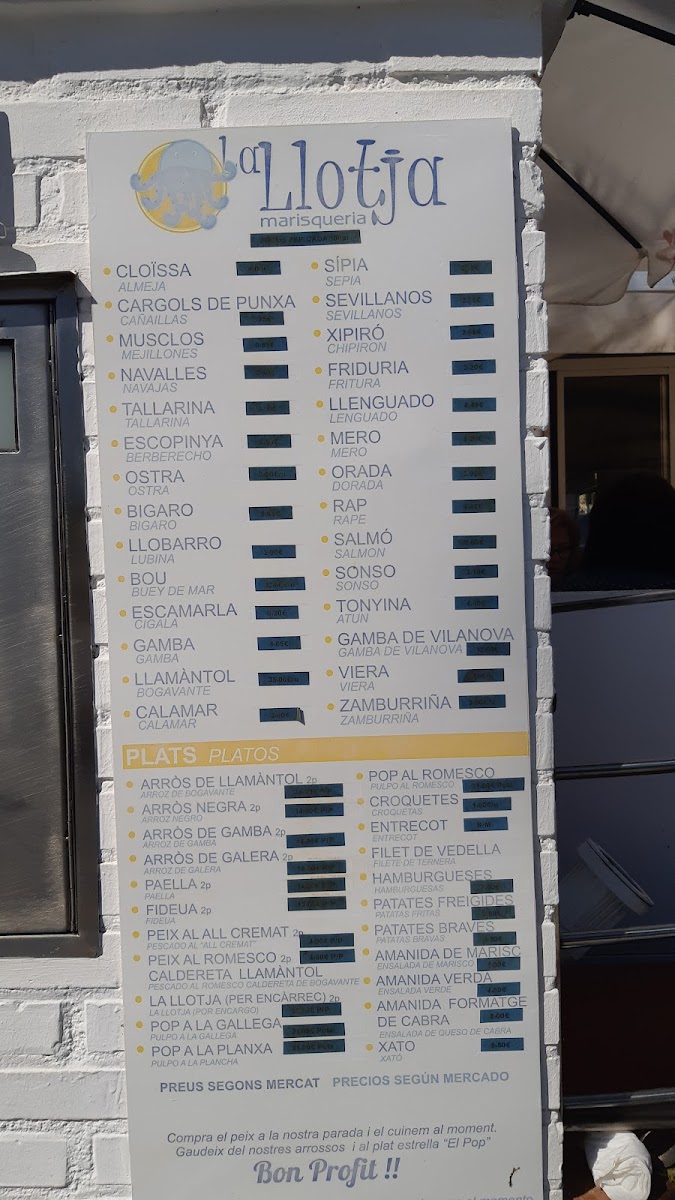 La Llotja Marisqueria Photo Menu 2