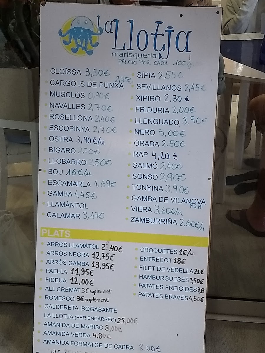 La Llotja Marisqueria Photo Menu 5