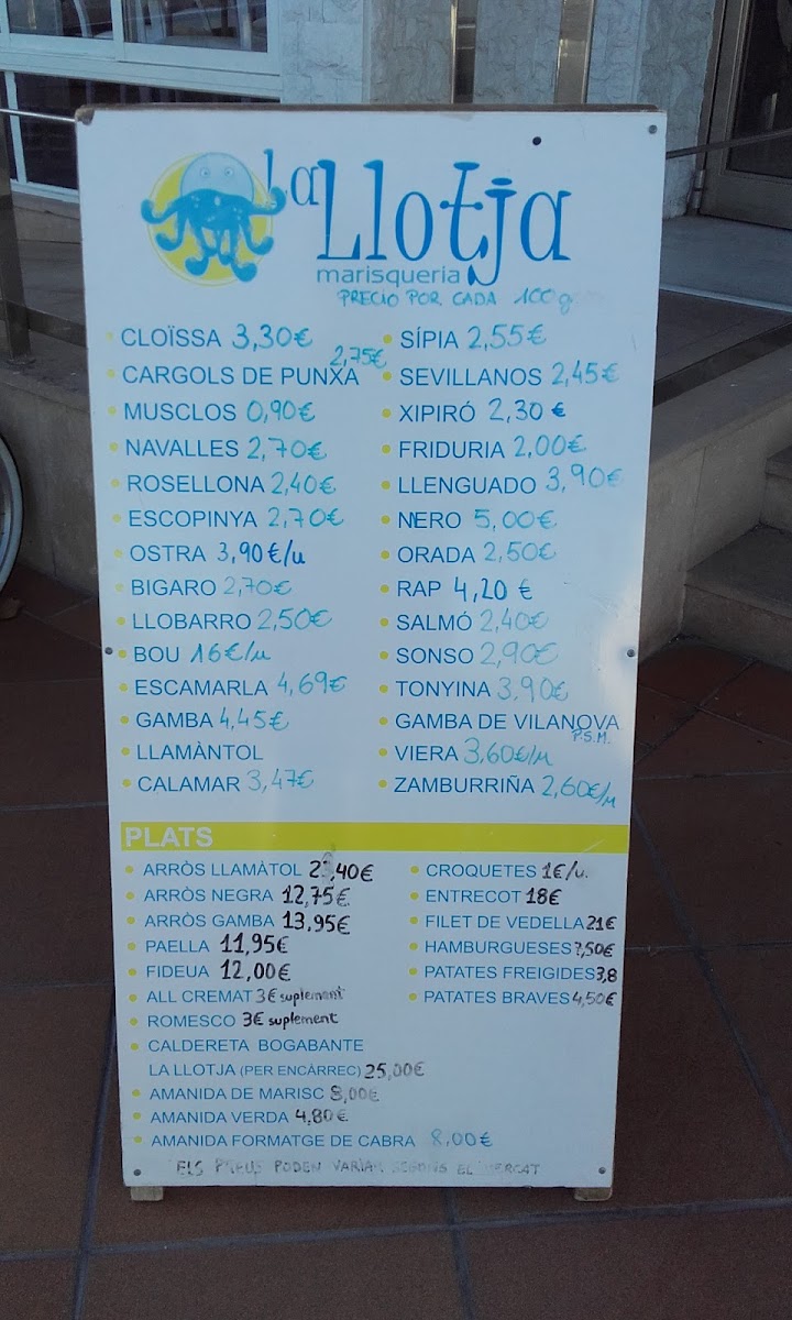 La Llotja Marisqueria Photo Menu 6