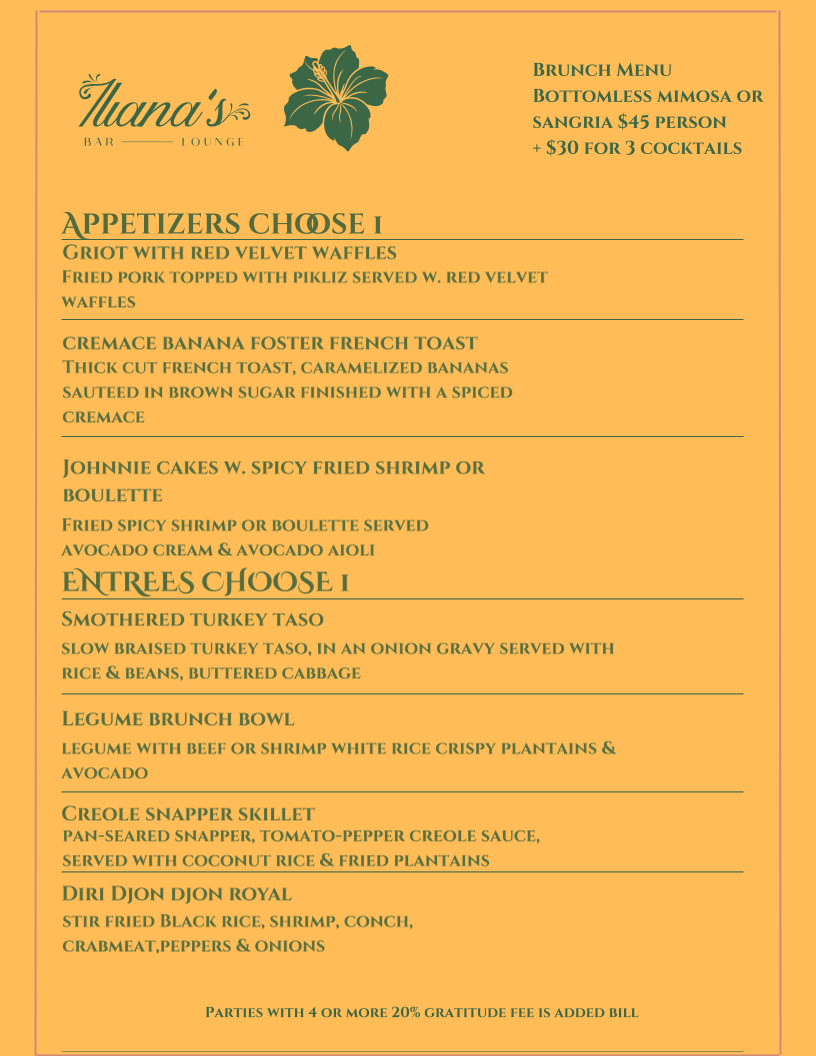 Iliana's Bar Lounge Photo Menu 1