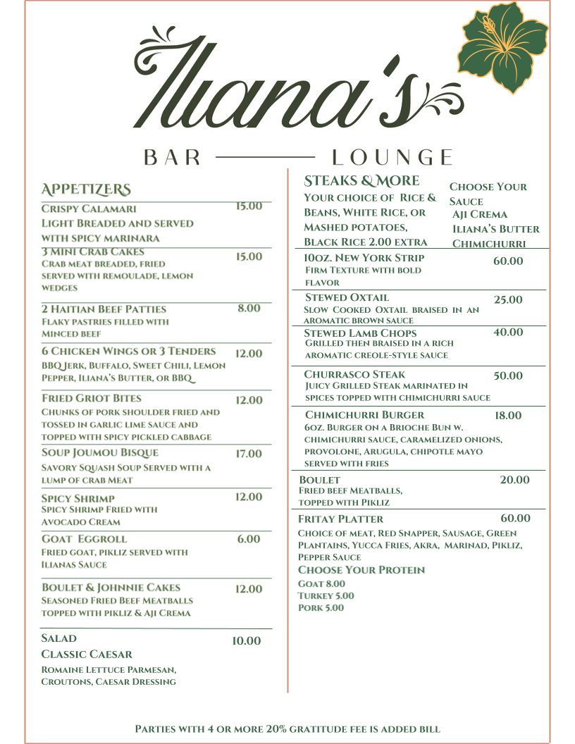 Iliana's Bar Lounge Photo Menu 3